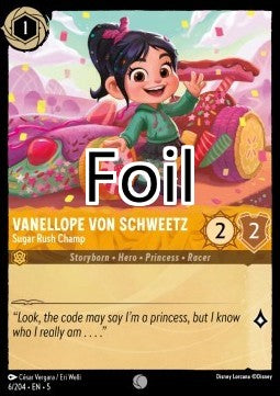Vanellope Von Schweetz foil Championne de Sugar Rush