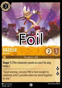 Gazelle foil Pop star