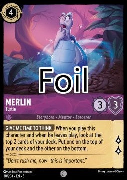 Merlin foil En tortue
