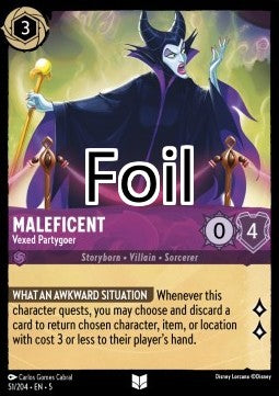 Maléfique foil Fêtarde vexée