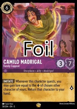 Camilo Madrigal foil Changeforme de la famille