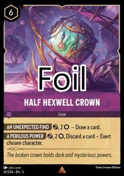 Moitié de la couronne d’hexasort foil