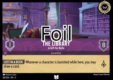 La Bibliothèque foil Un cadeau pour Belle