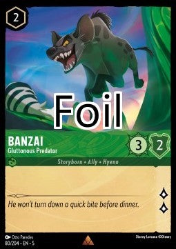 Banzaï foil Prédateur vorace