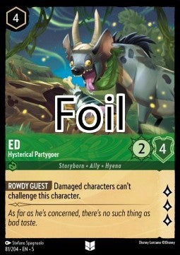 Ed foil Fêtard hystérique