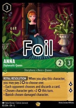 Anna foil Reine diplomate
