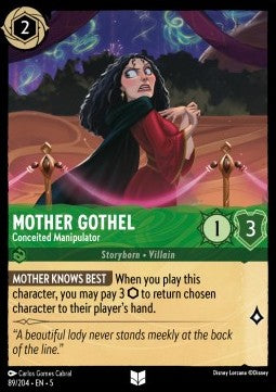 Mère Gothel Manipulatrice vaniteuse
