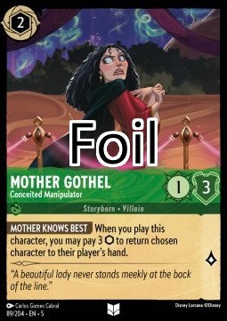 Mère Gothel foil Manipulatrice vaniteuse