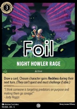 Rage du hurleur nocturne foil