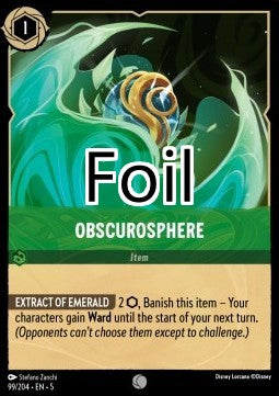 Obscurosphère foil