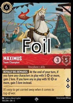 Maximus foil Champion de l’équipe