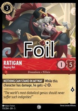 Ratigan foil Rat enragé