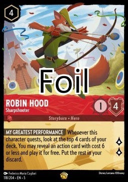 Robin des bois foil Tireur d’élite
