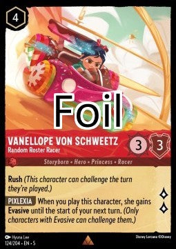 Vanellope Von Schweetz foil Coureuse aléatoire
