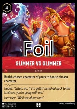 Glimmer contre Glimmer foil