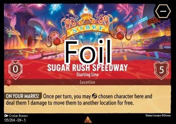 Piste de Sugar Rush foil Ligne de départ