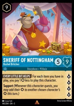 Shérif de Nottingham Immonde personnage