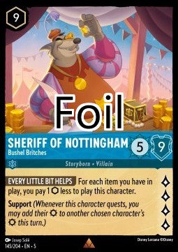 Shérif de Nottingham foil Immonde personnage