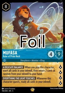 Mufasa foil Souverain du Rocher des Lions