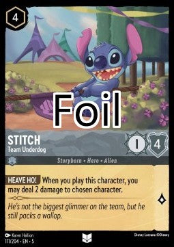 Stitch foil Outsider de l’équipe