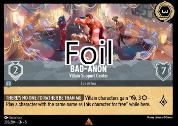 Méchants anonymes foil Centre de soutien des méchants