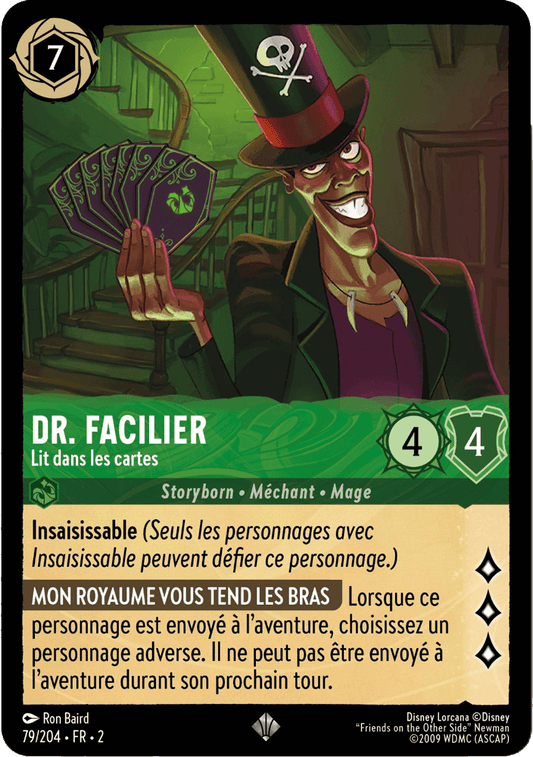 Dr. Facilier Lit dans les cartes