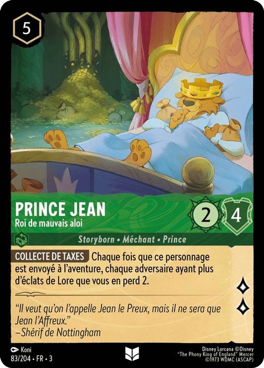 Prince Jean Roi de mauvais aloi