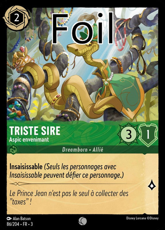 Triste Sire foil Aspic envenimant