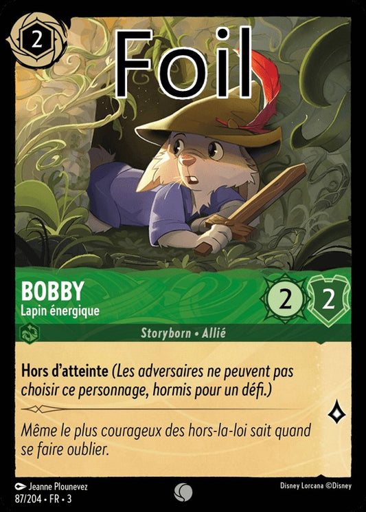 Bobby foil Lapin énergique