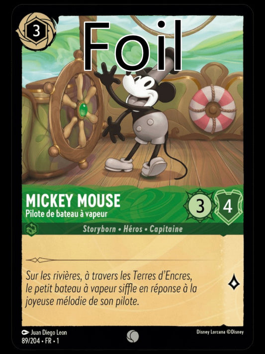 Mickey Mouse Foil 
Pilote de bateau à vapeur