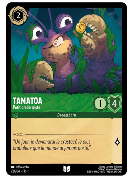 Tamatoa Petit crabe terne