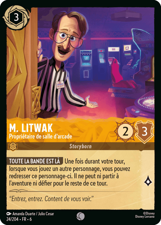 M. Litwak Propriétaire de salle d’arcade 24/204