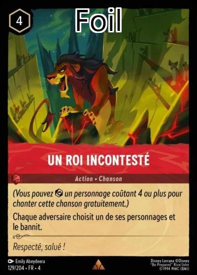 Un roi incontesté Foil