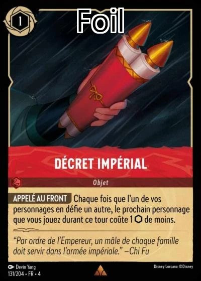 Décret Impérial Foil