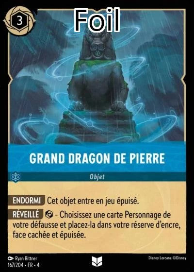 Grand Dragon de pierre Foil