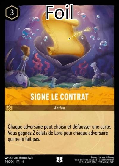 Signe le contrat Foil