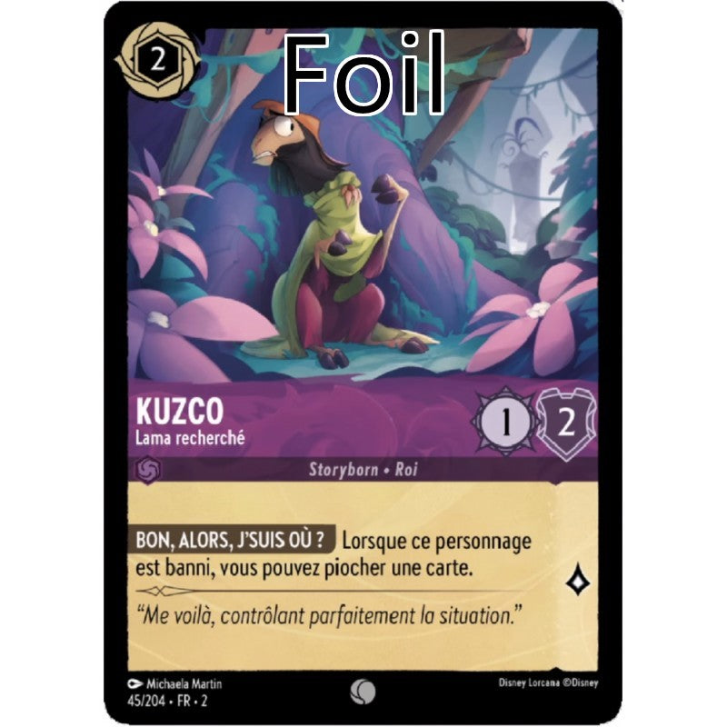 Kuzco Foil 
Lama recherché